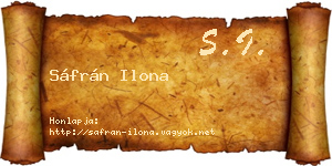 Sáfrán Ilona névjegykártya
